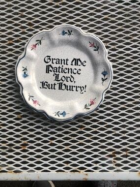 Vintage Italian melamine crackle hanging plate